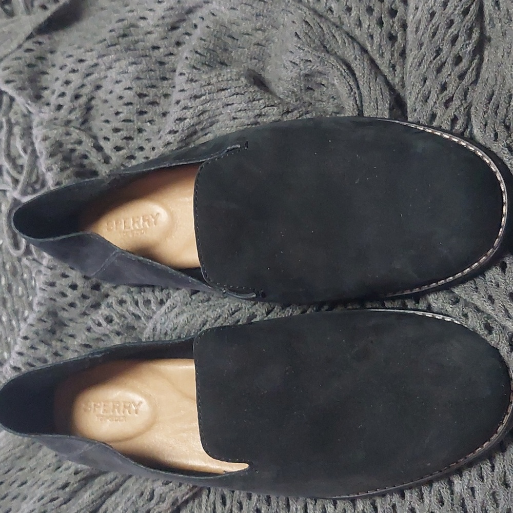 SPERRY; SUADE, SIZE 10, NEVER WORN OUTSIDE
